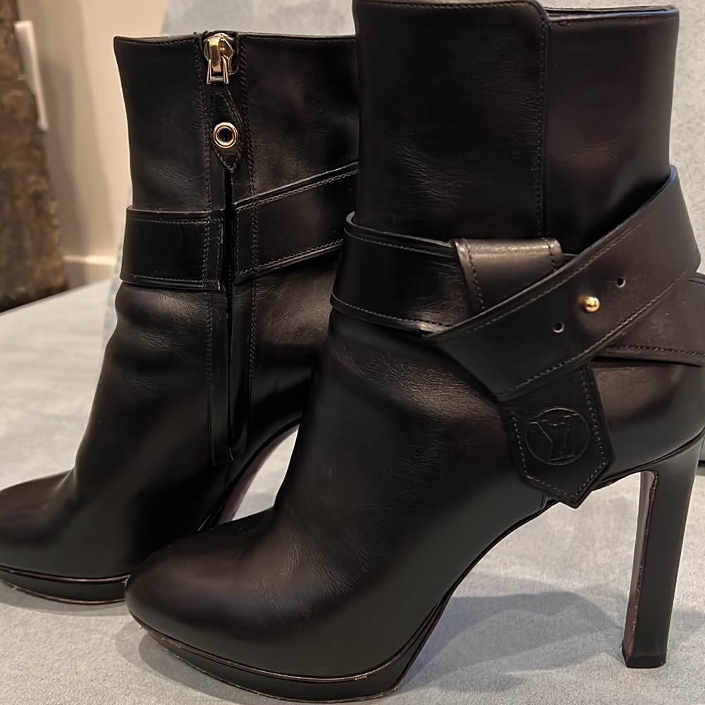 Louis Vuitton belted ankle boots
